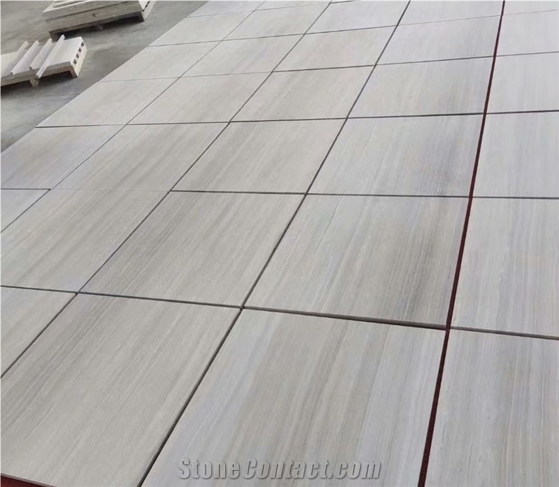 Wooden White Grain Athens Serpeggiante Marble Slabs Tiles